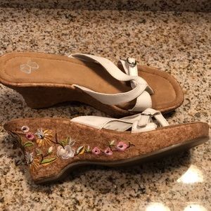 White sandals